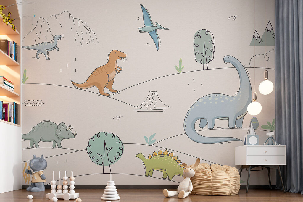 Dinosaures et montagnes — intérieur 1