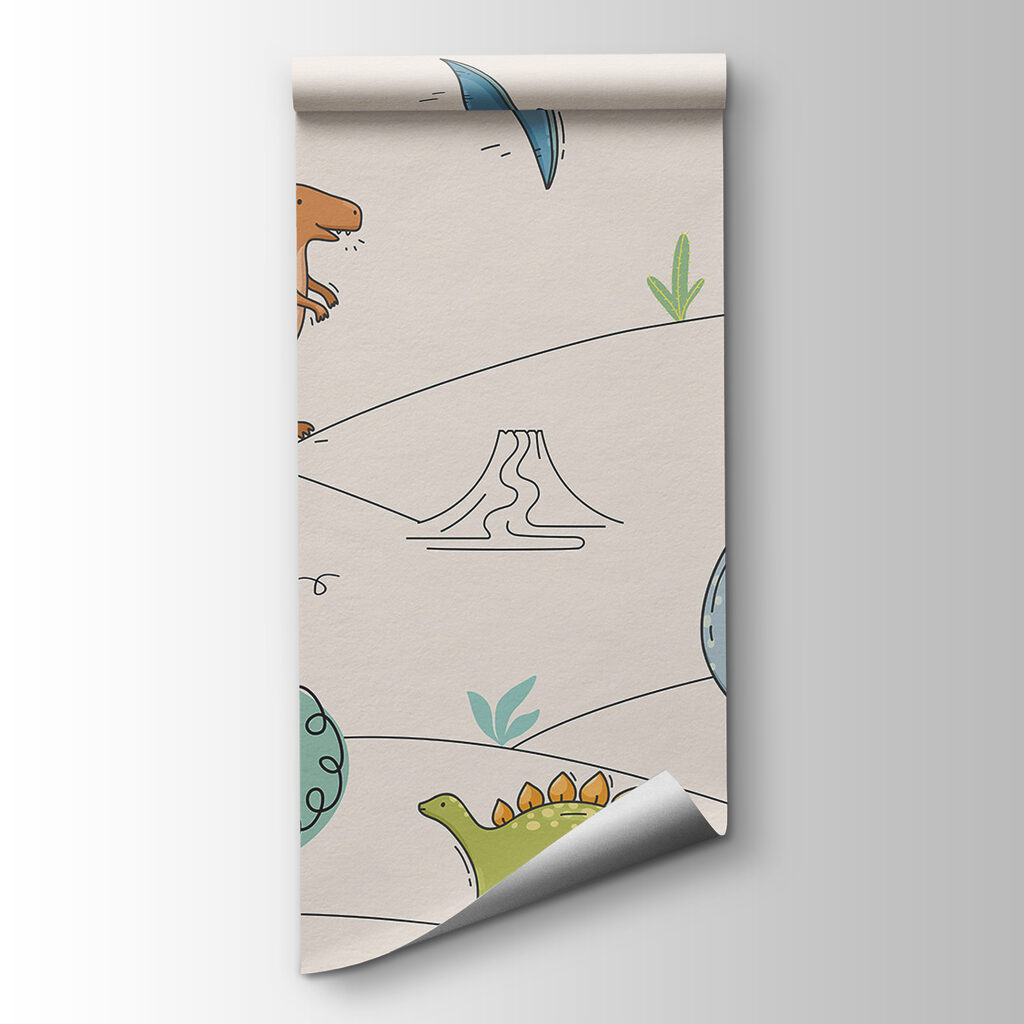 Dinosaures et montagnes — vue du produit