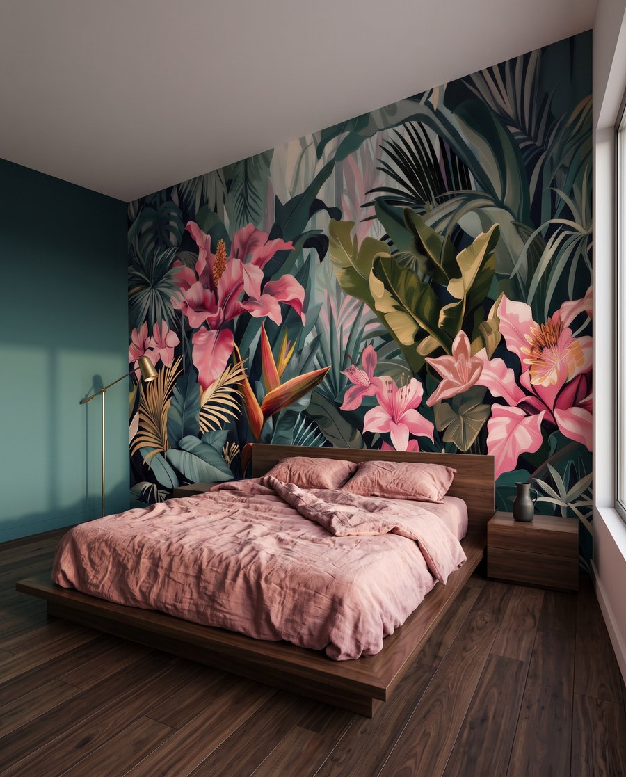 Fleurs roses à l’ombre dans un intérieur