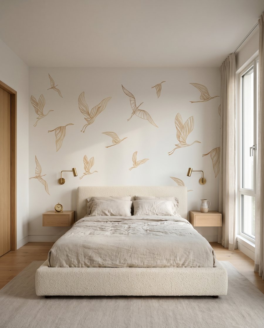 Grues en traits fins — intérieur 1