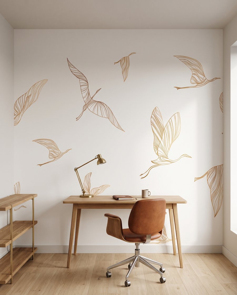 Grues en traits fins — intérieur 7