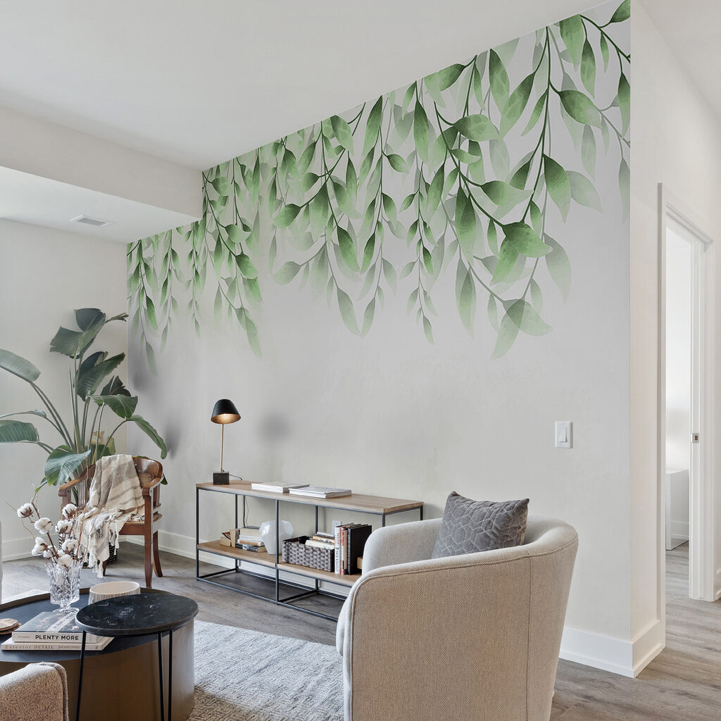 Grappes de feuilles vertes — intérieur 2