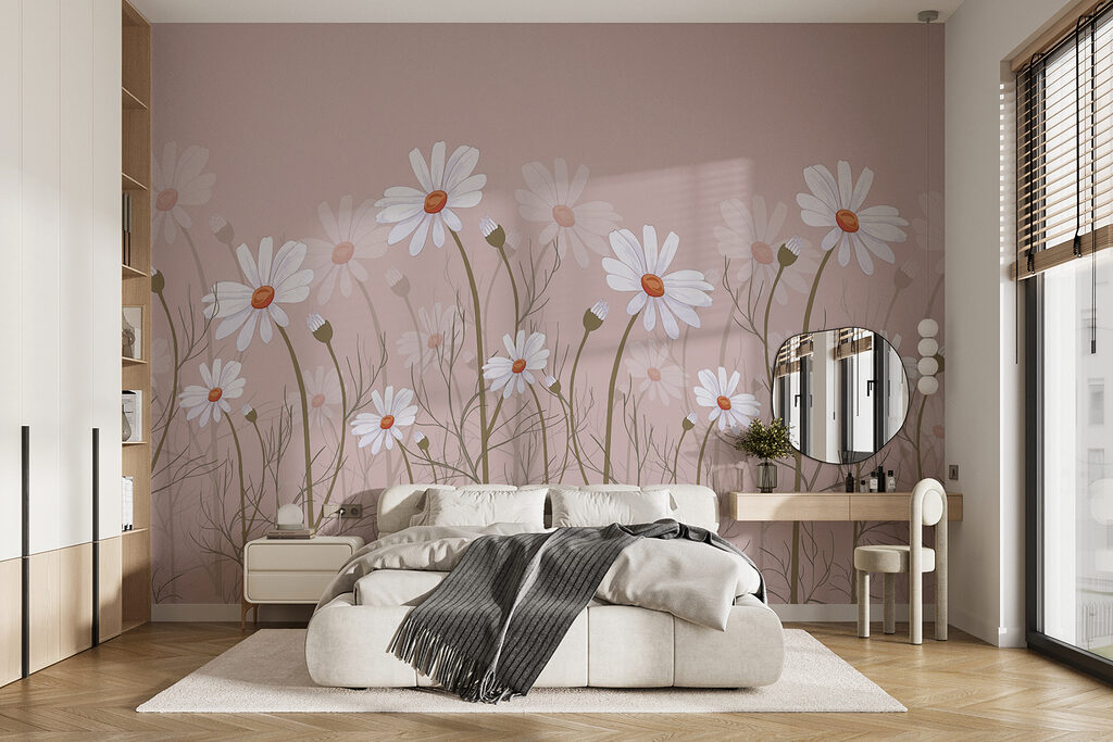 Marguerites élancées dans un intérieur