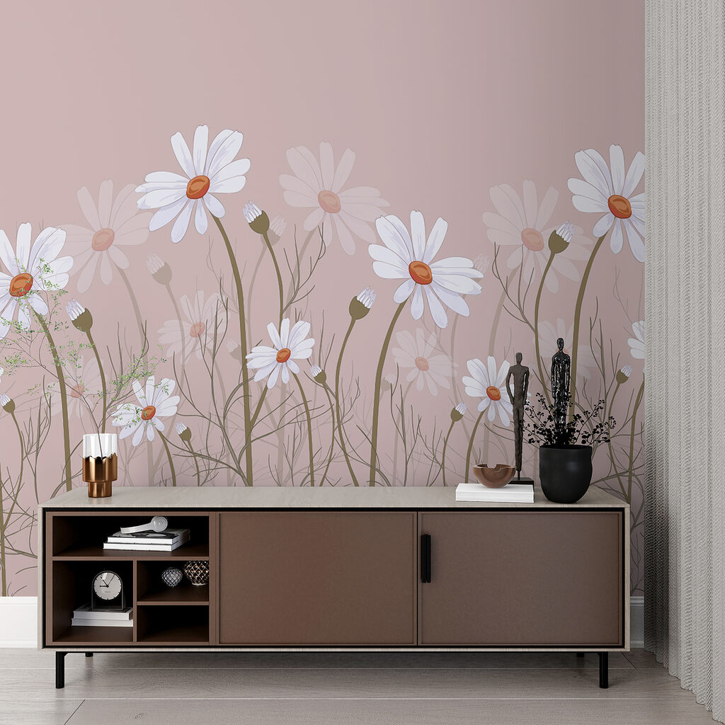 Marguerites élancées dans un intérieur