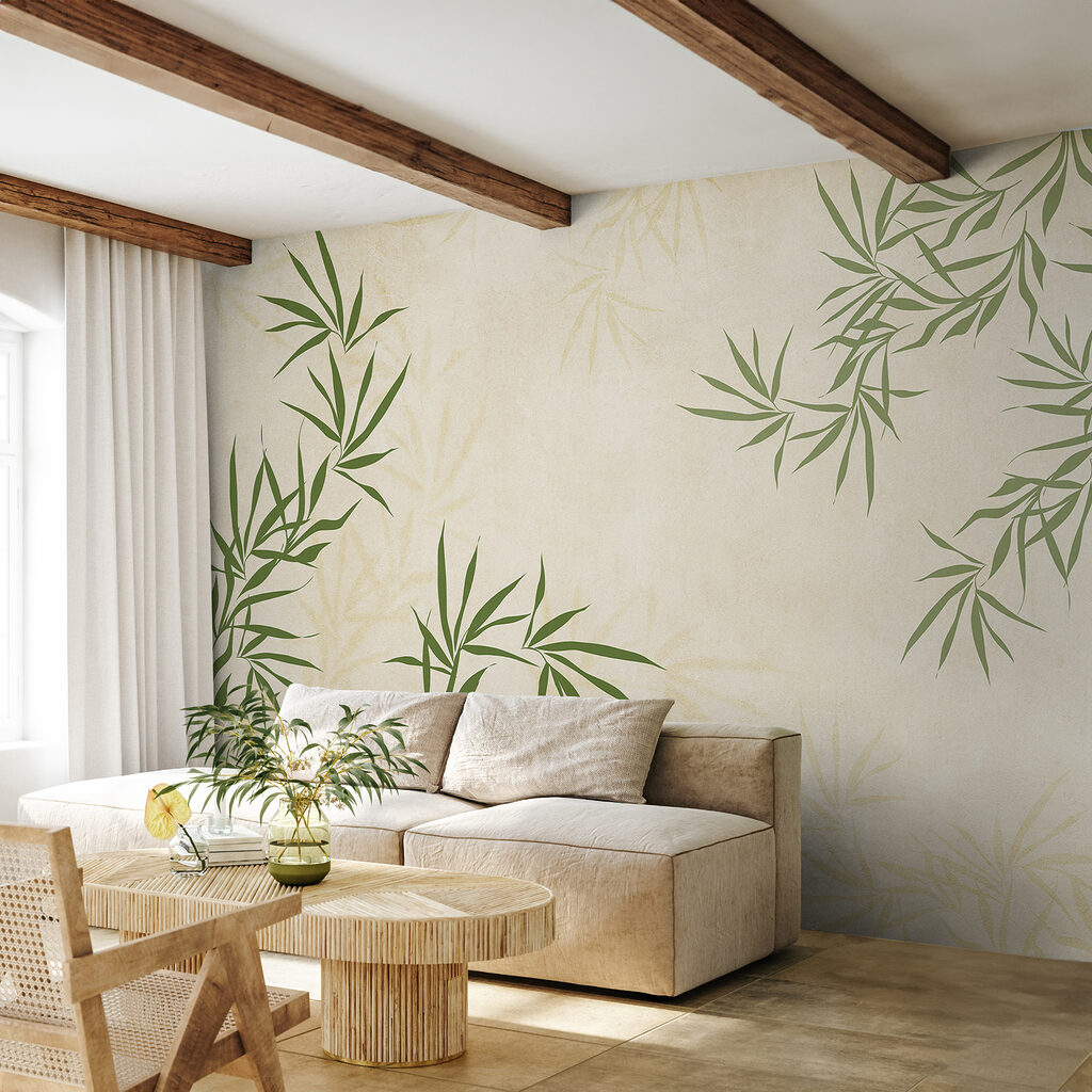 Bambou en bordure dans un intérieur