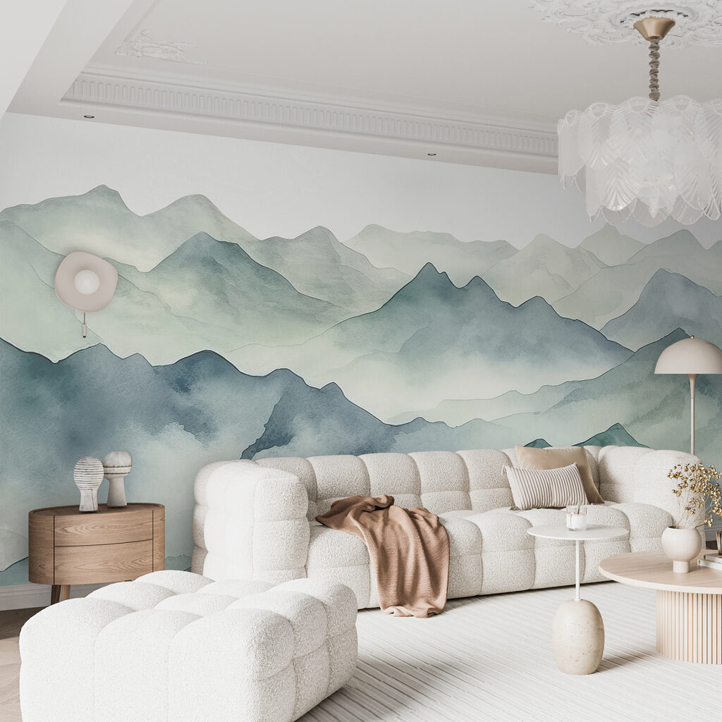 Sommets à l’aquarelle dans un intérieur
