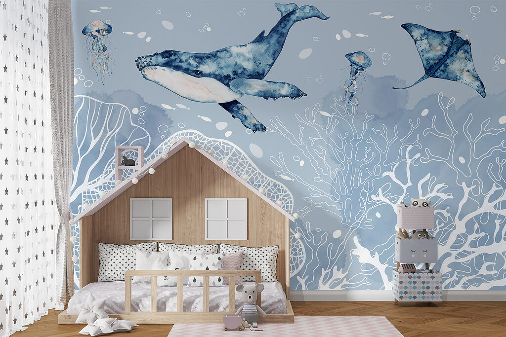 Baleine au-dessus des coraux — intérieur 1