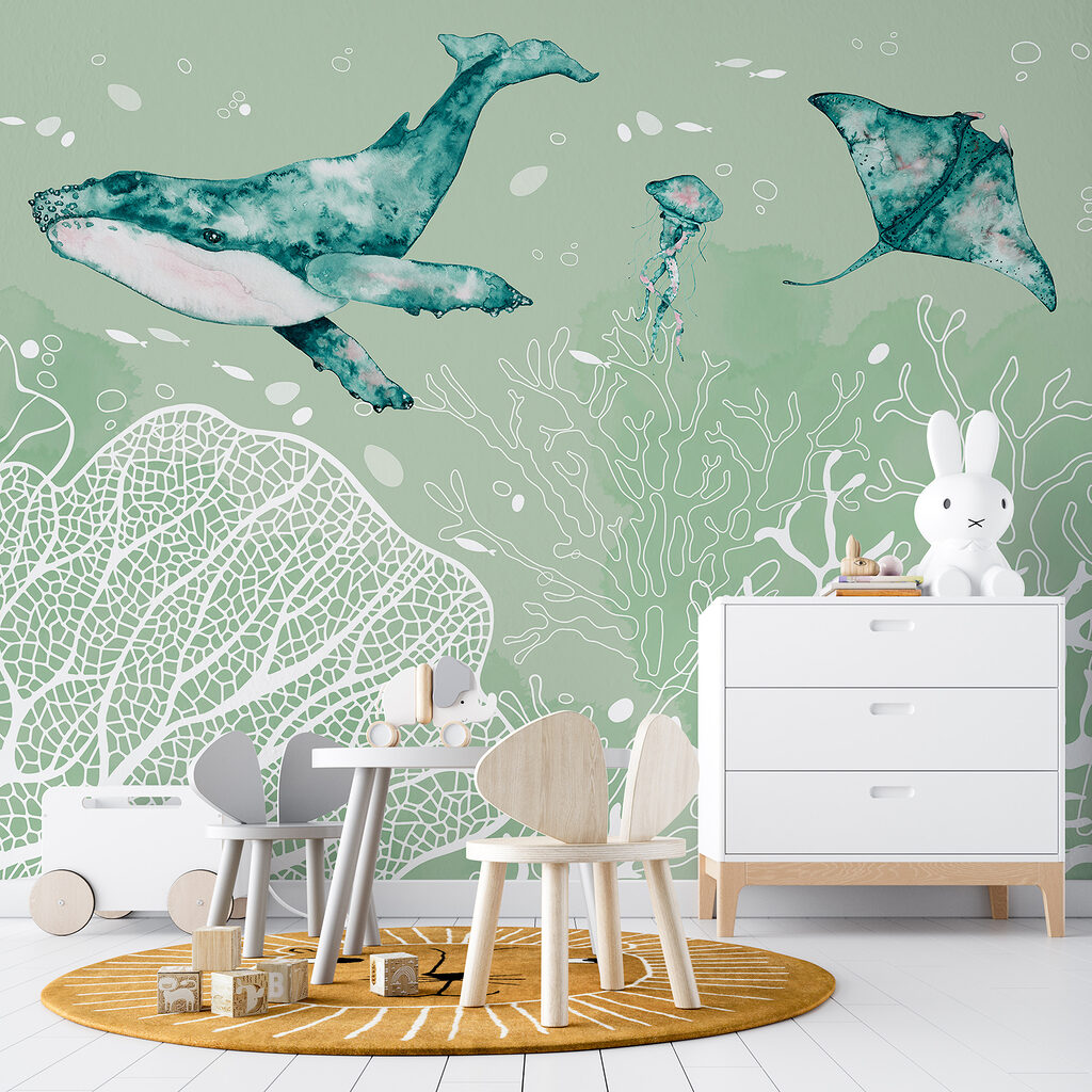 Baleine au-dessus des coraux — intérieur 1