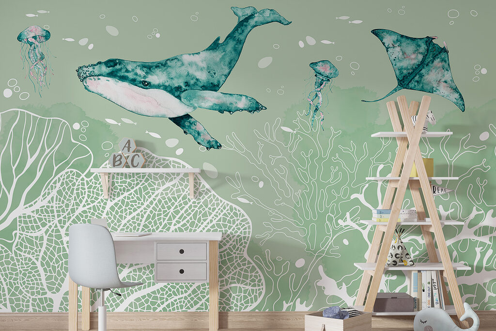 Baleine au-dessus des coraux — intérieur 2