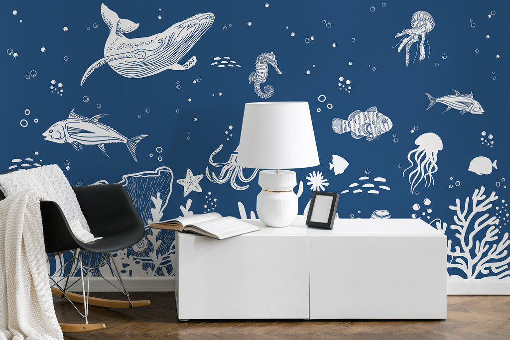 Vie sous-marine dans un intérieur