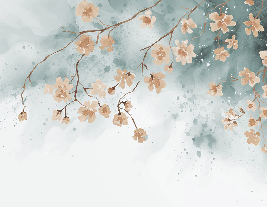 Fleurettes sur fond moucheté — motif complet