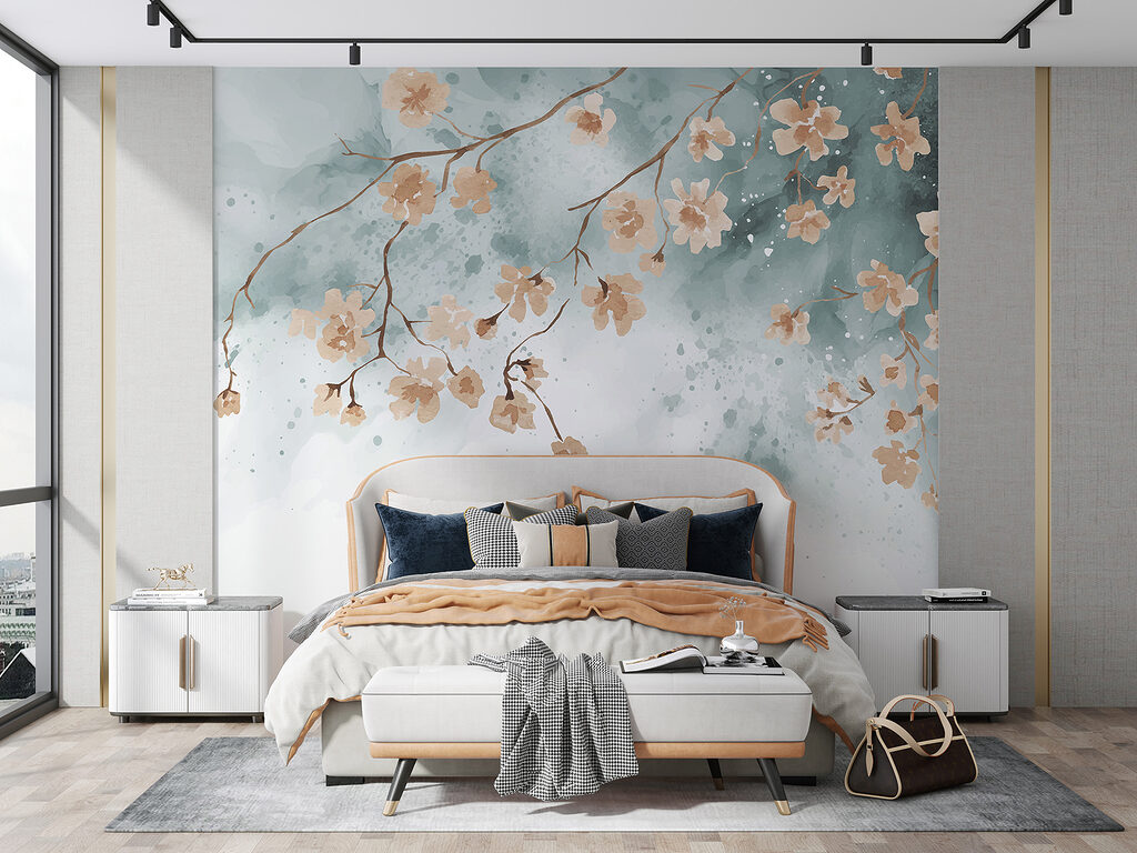 Fleurettes sur fond moucheté — intérieur 1