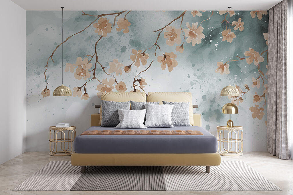 Fleurettes sur fond moucheté — intérieur 2