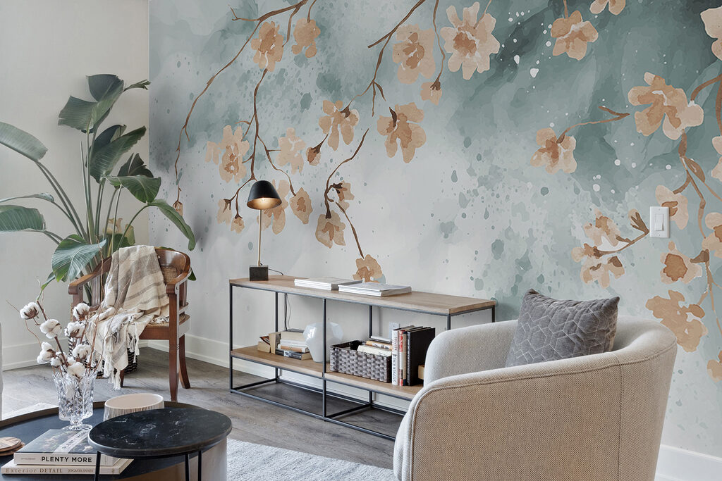 Fleurettes sur fond moucheté — intérieur 4