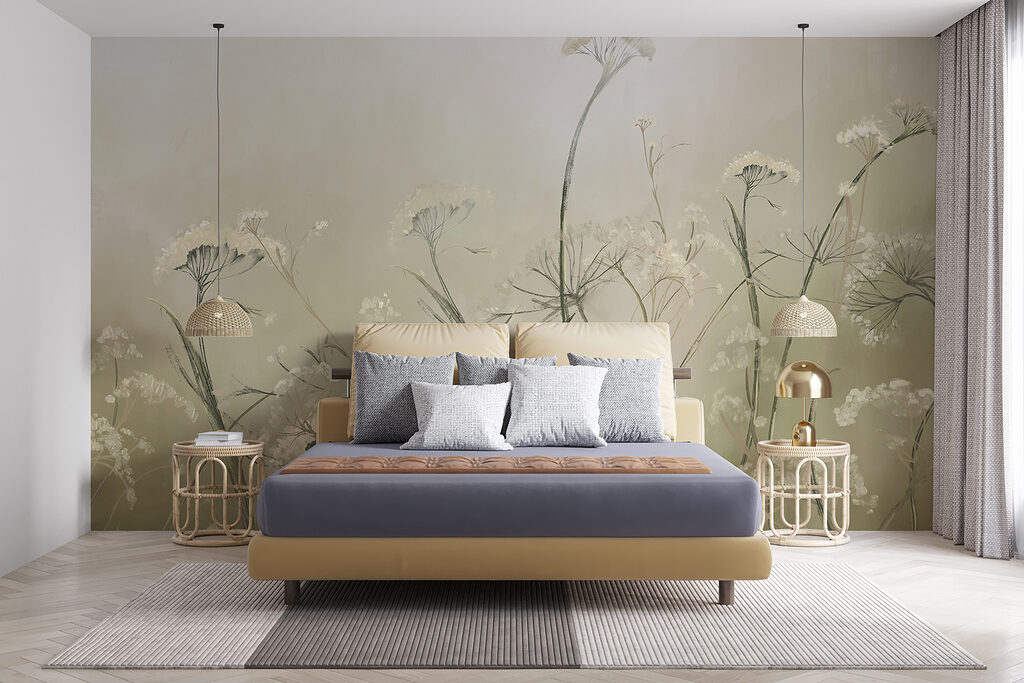 Ombelles dans la brume dans un intérieur