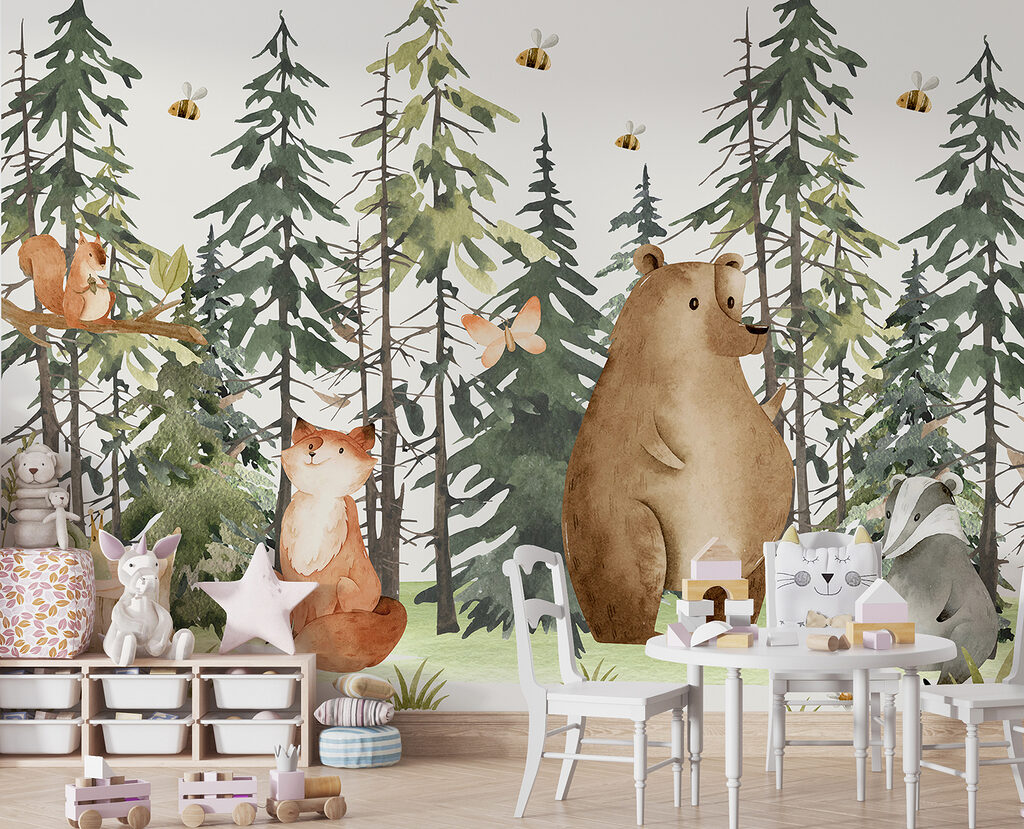 Ours parmi les sapins — intérieur 1