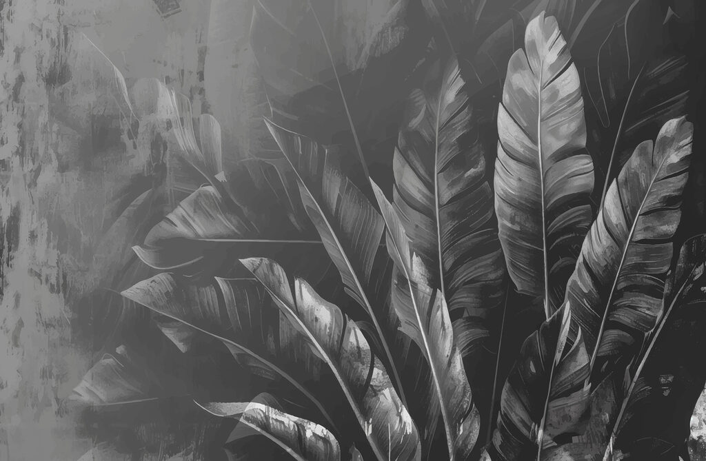 Feuillage monochrome — motif complet