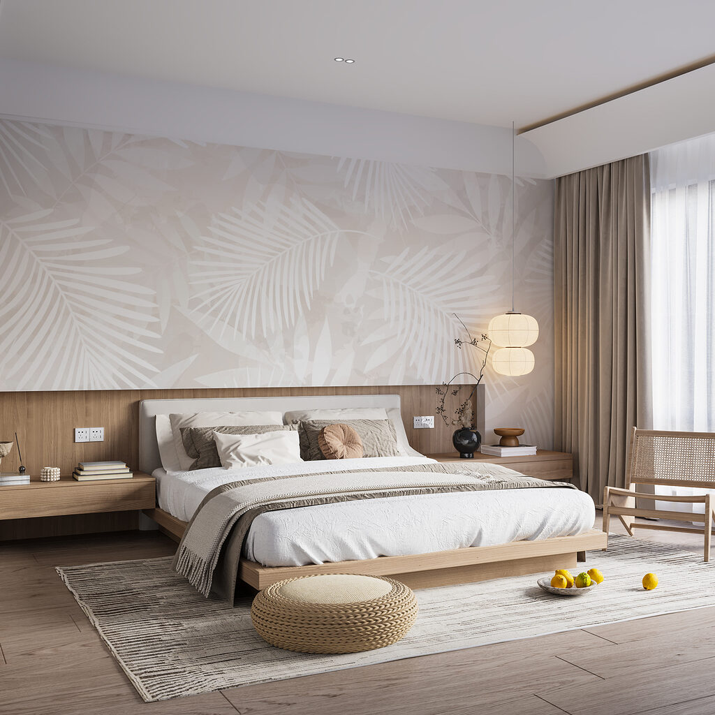 Palmes presque blanches dans un intérieur