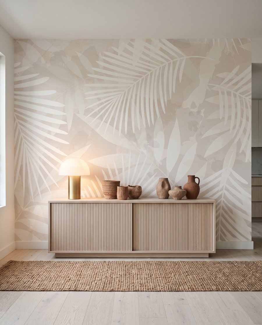 Palmes presque blanches dans un intérieur