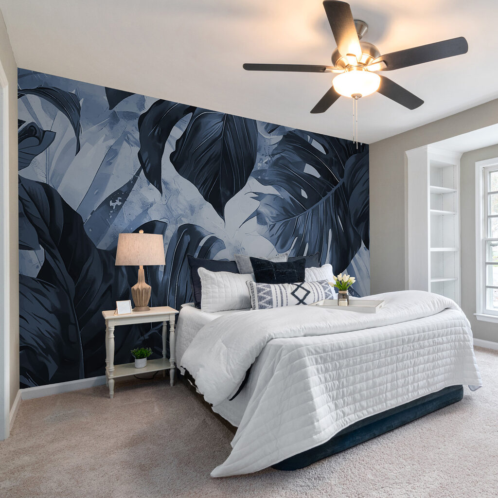 Feuillage à larges touches dans un intérieur