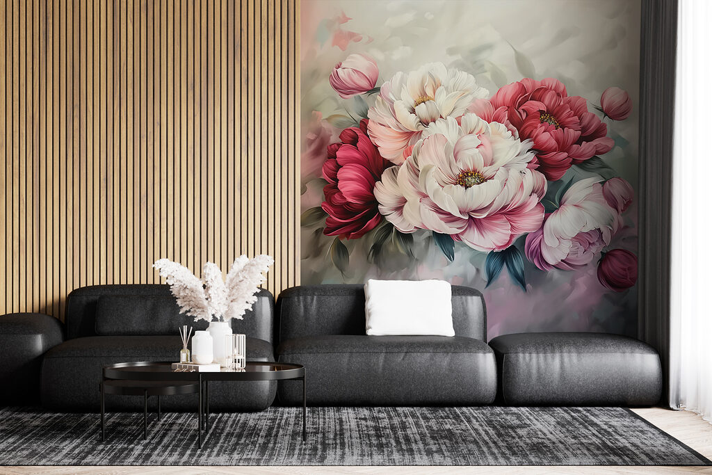 Bouquet aux tons profonds dans un intérieur