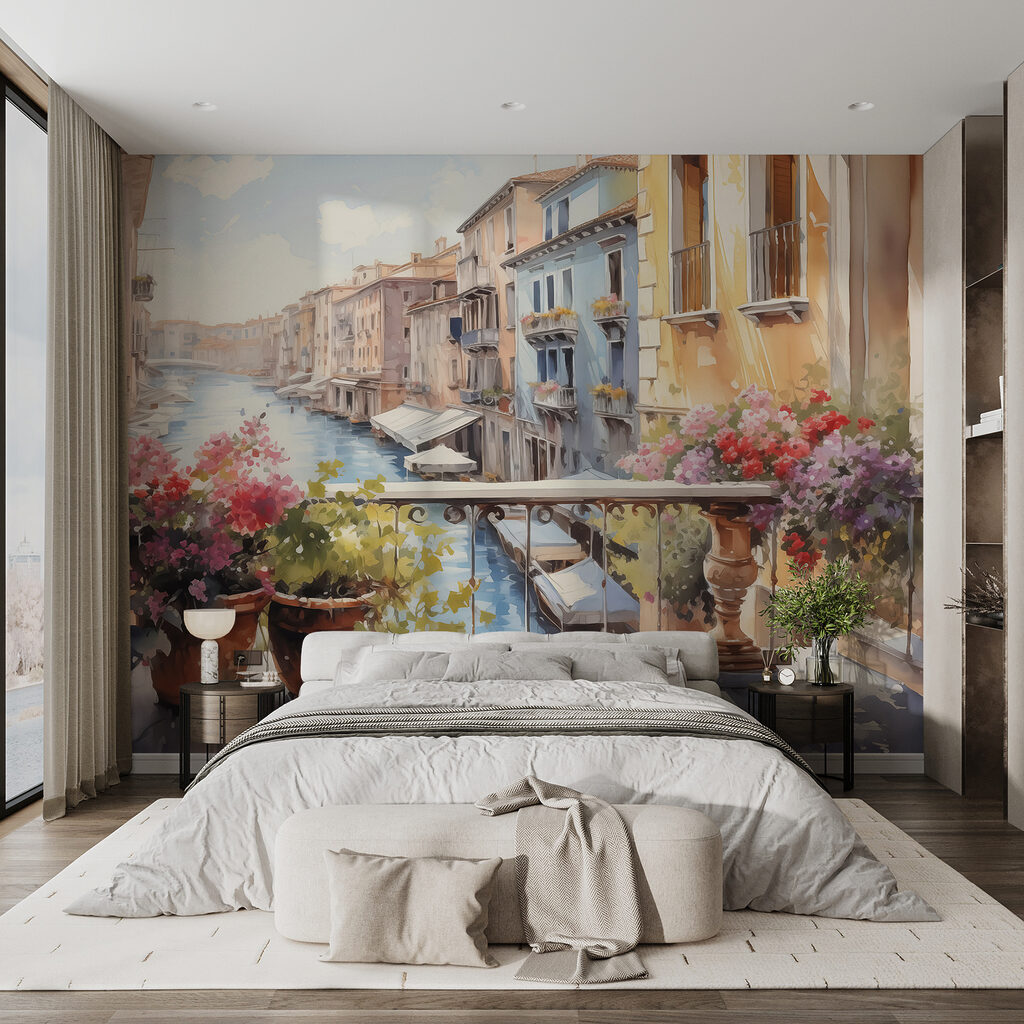 Balcon sur le canal dans un intérieur