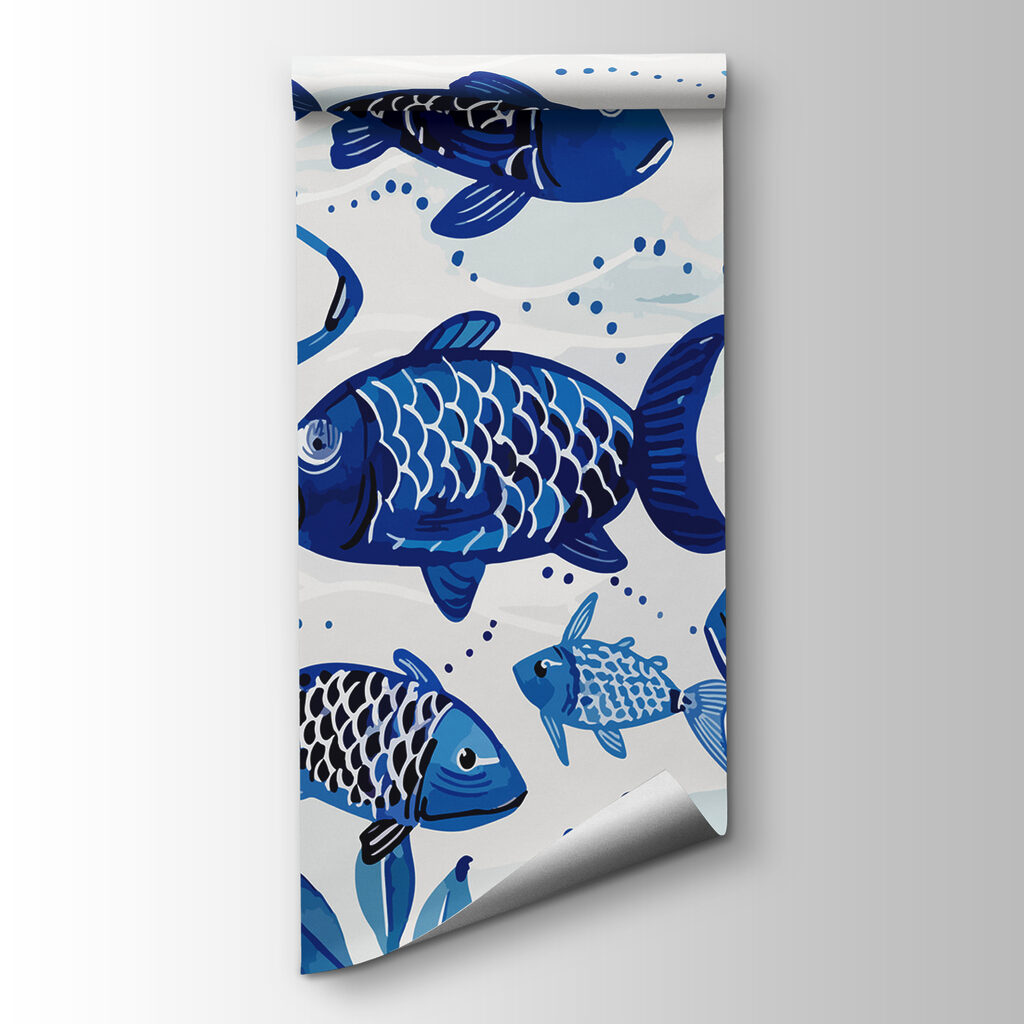 Banc de poissons bleus — vue du produit