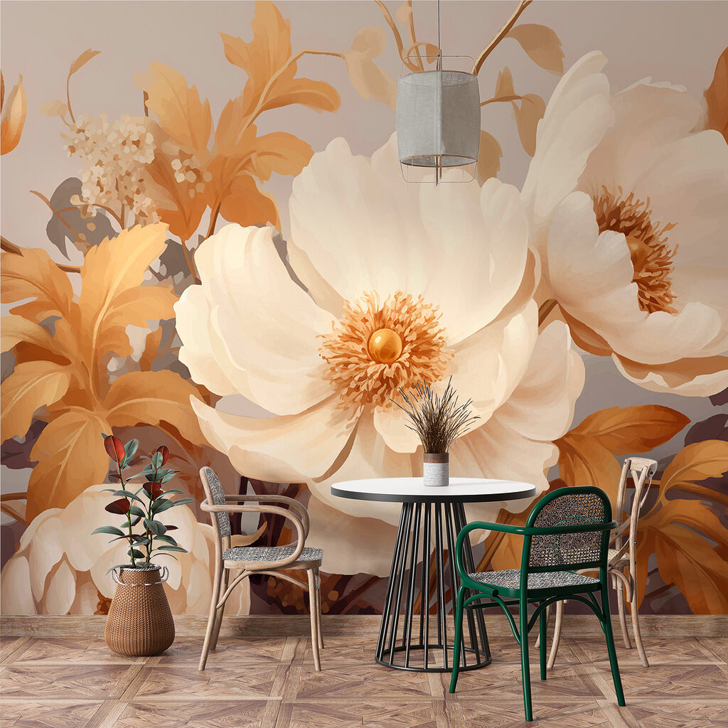 Fleurs aux tons chauds — intérieur 1