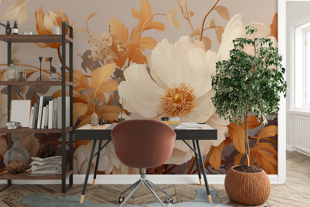Fleurs aux tons chauds — intérieur 2