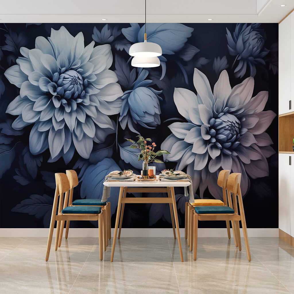 Fleurs aux tons bleus — intérieur 2