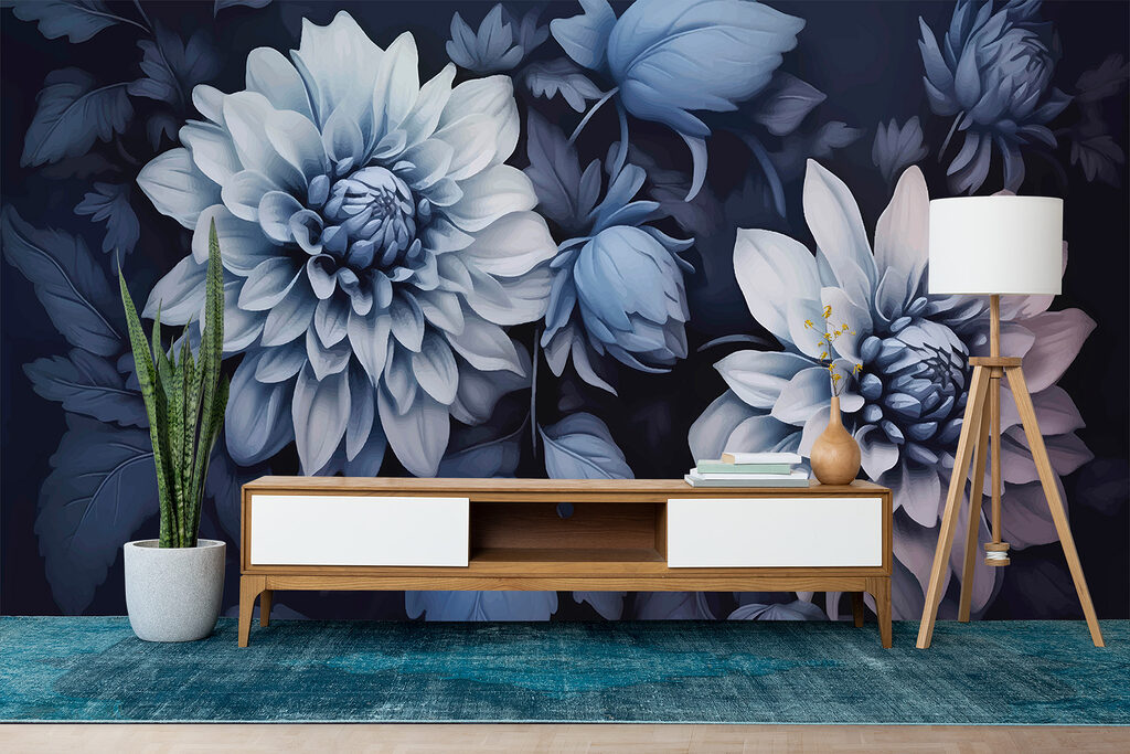 Fleurs aux tons bleus — intérieur 3