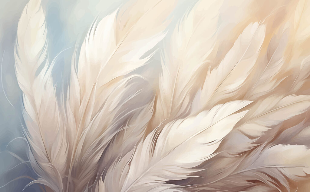 Plumes ondulantes — motif complet