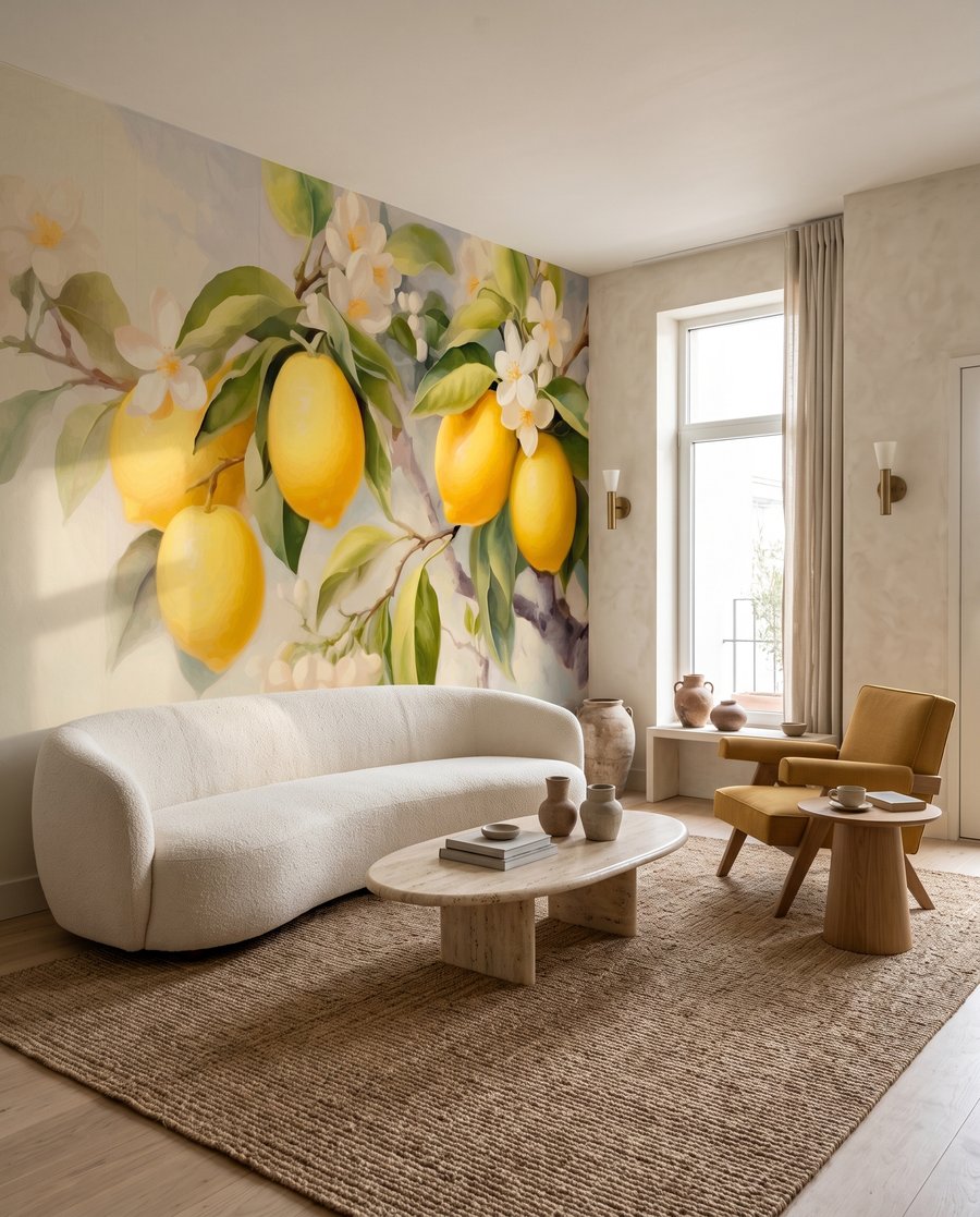 Citrons et ombres douces dans un intérieur