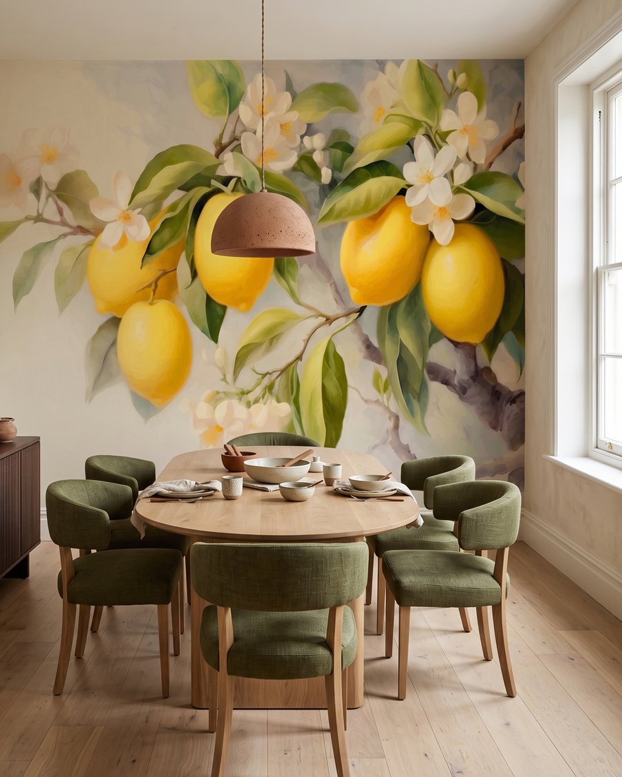 Citrons et ombres douces dans un intérieur
