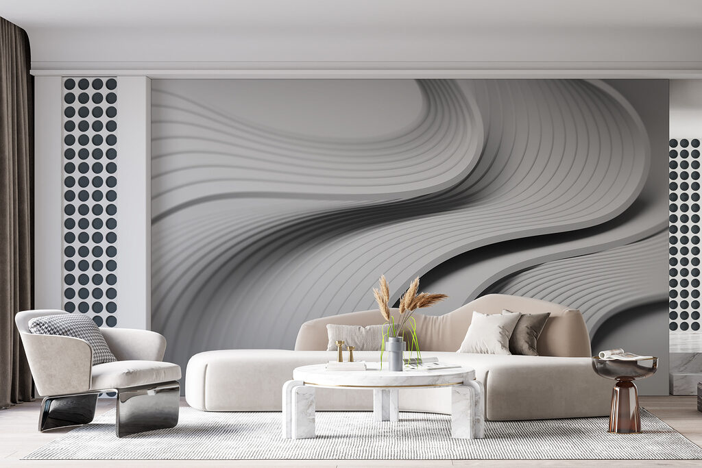 Plis en courbes fluides — intérieur 1