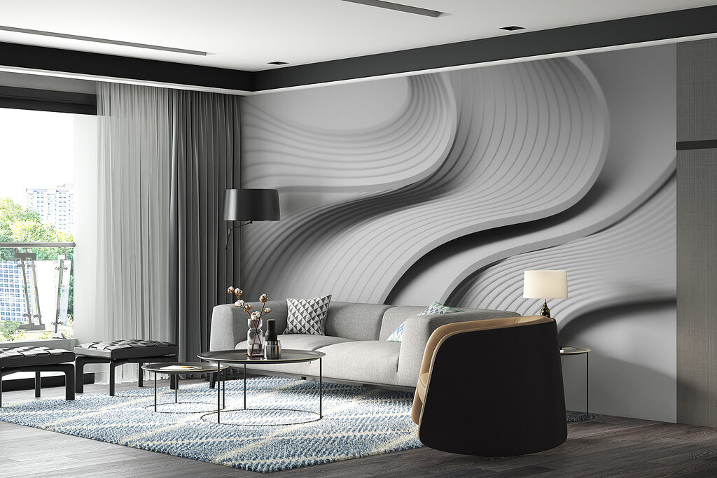 Plis en courbes fluides — intérieur 3