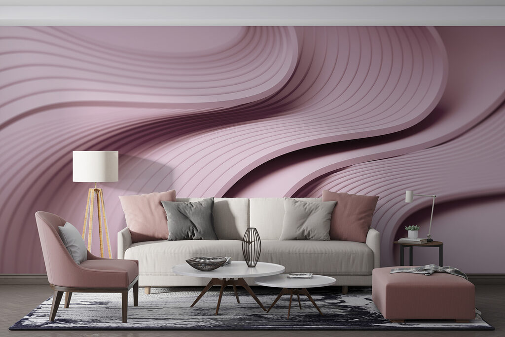 Plis en courbes fluides dans un intérieur
