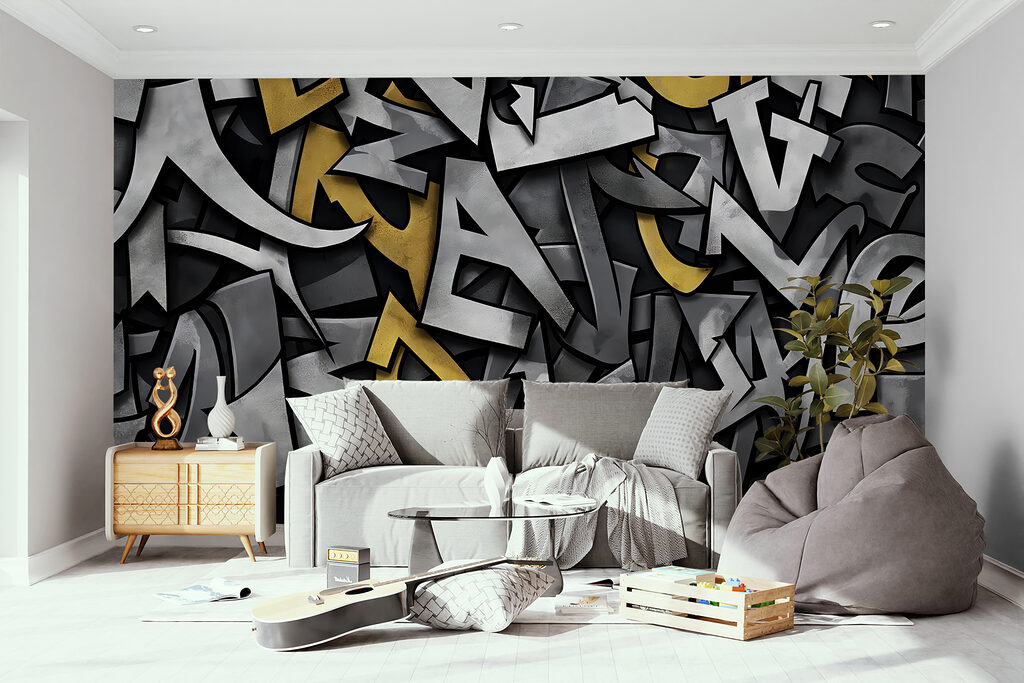 Lettres en couches sombres — intérieur 1