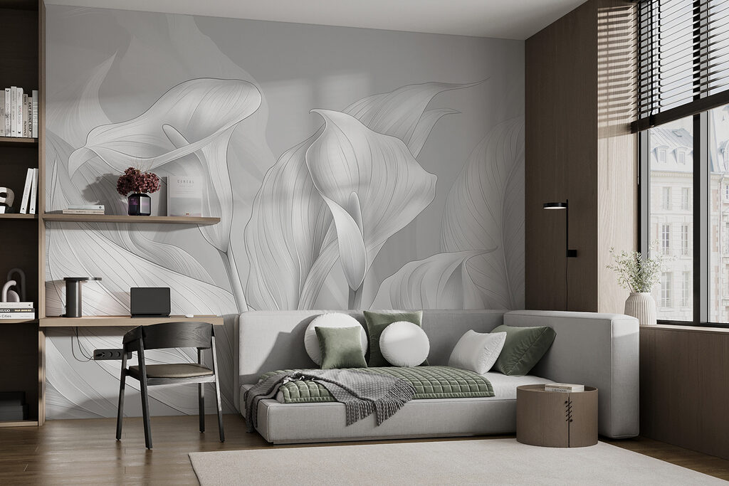 Corolles et feuilles plissées — intérieur 1