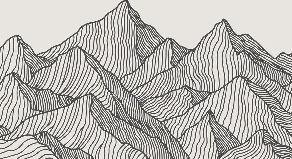 Sommets en fines lignes — motif complet