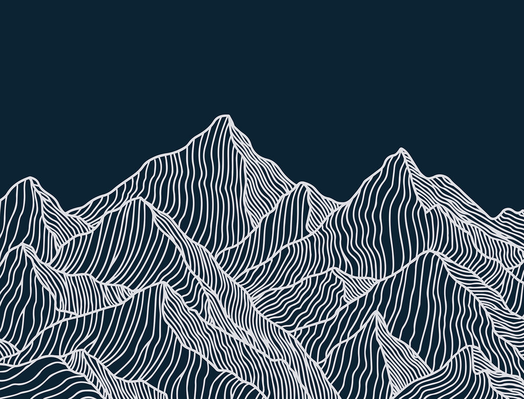 Sommets en fines lignes — motif complet