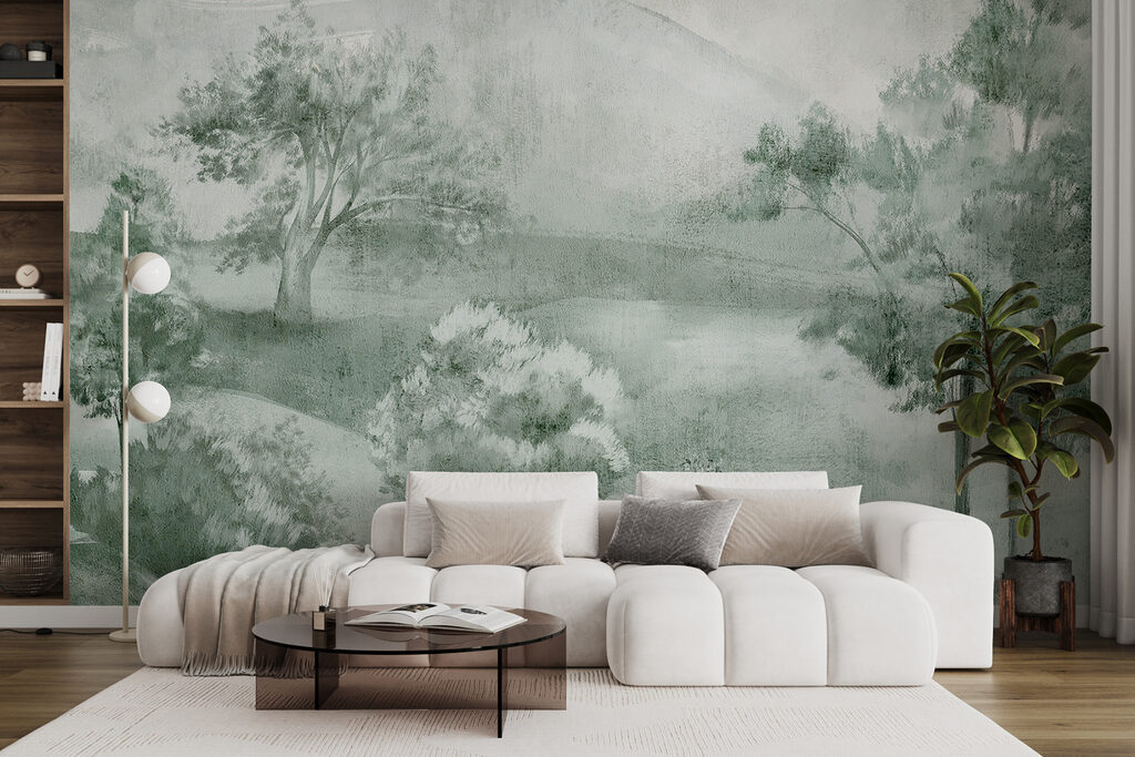 Arbres et collines brumeuses — intérieur 2