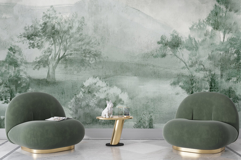 Arbres et collines brumeuses — intérieur 3