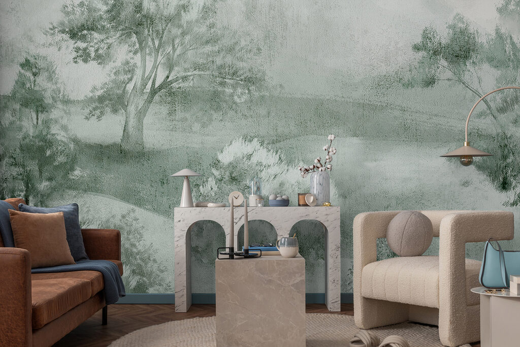 Arbres et collines brumeuses — intérieur 4