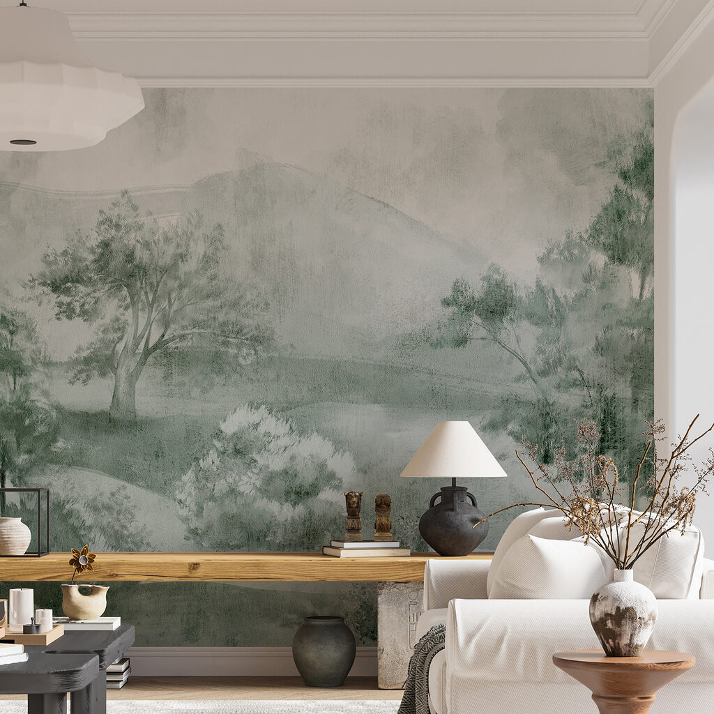 Arbres et collines brumeuses — intérieur 5