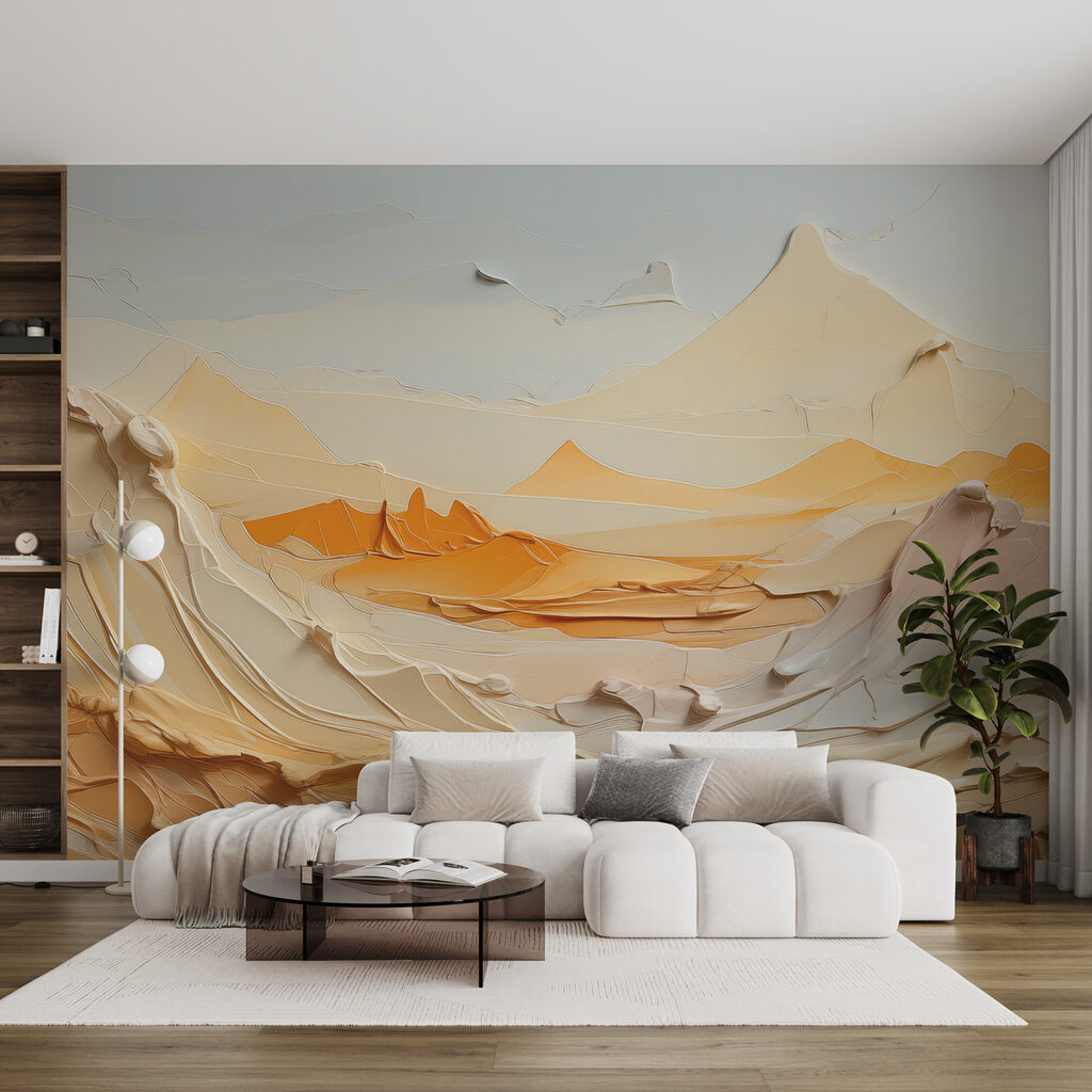 Désert façon papier découpé — intérieur 1