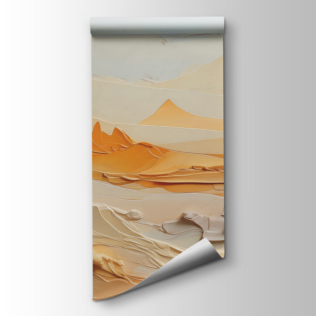 Désert façon papier découpé — vue du produit