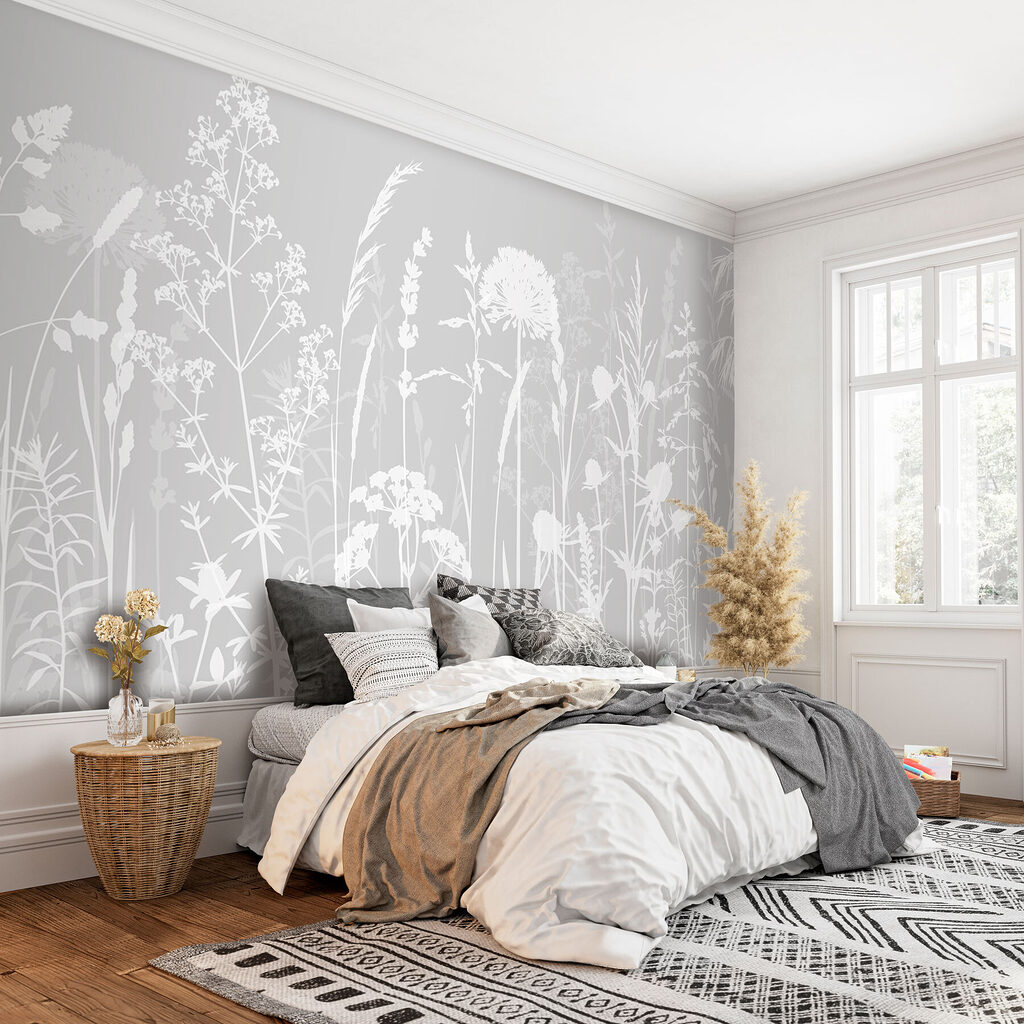 Prairie blanche finement dessinée — intérieur 1