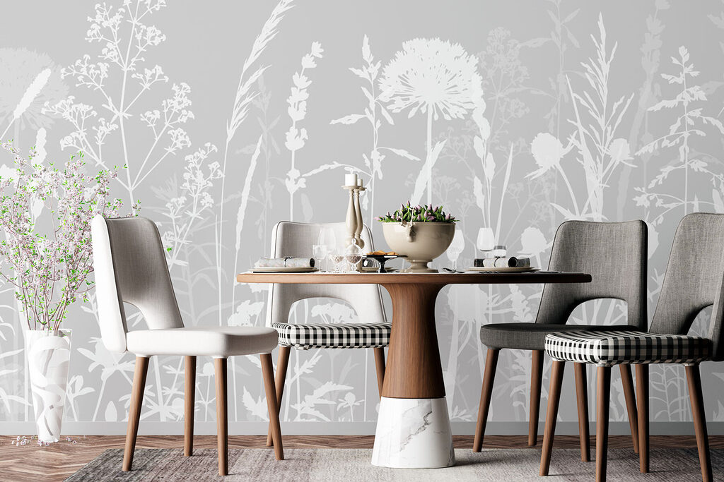 Prairie blanche finement dessinée — intérieur 2
