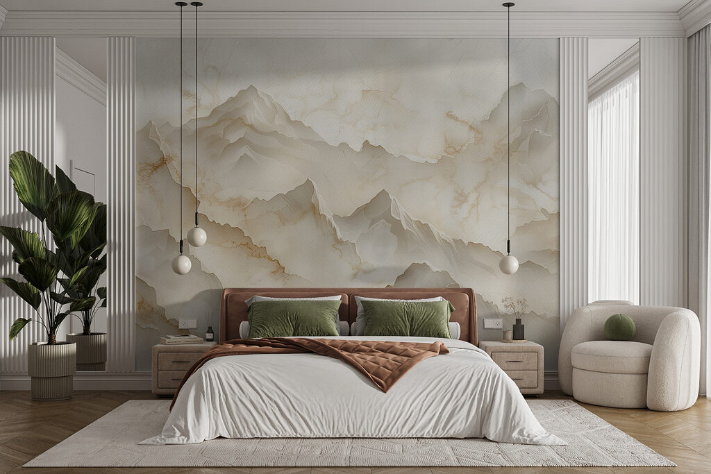 Montagnes en strates claires — intérieur 1